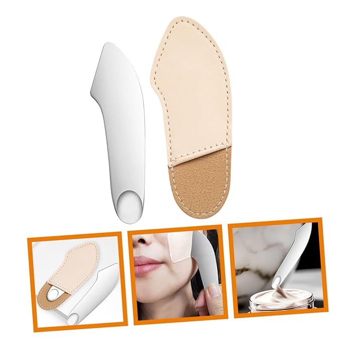 Beavorty Makeup Spatula Foundation Shovel Toning Stick Stainless Steel Mix