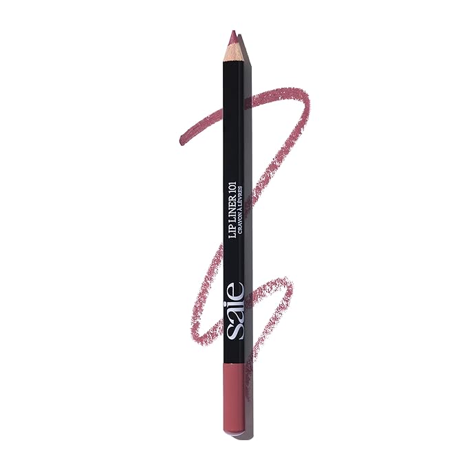 Saie Lip Liner 101 - Lip Pencil Made with a Creamy, Soft Matte Formula for a Naturally Framed or Fully Filled Look - Supercharged with Shea Butter & Jojoba Oil - Twist (.05 oz)
