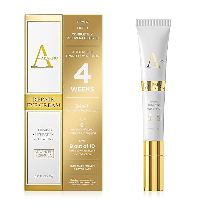 Abarno Retinol Eye Cream for Dark Circles and Puffiness – Hydrating Eye Serum for Wrinkles and Fine Lines, Anti-Aging Under eye Cream for Women, 0.71 fl oz