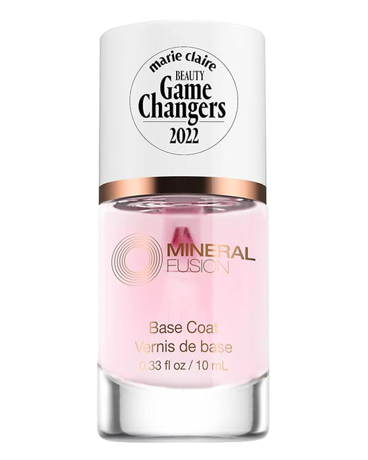 Mineral Fusion Base Coat Nail Treatment - Extend the Length of Manicures - Protect Against Chipping, Peeling Nail Polish - Long Lasting, Nail Strengthener - Vegan, No Harsh Ingredients - 0.33 Fl Oz