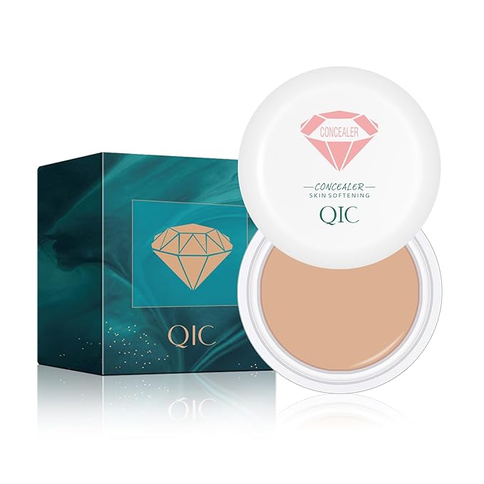 QIC Concealer Shade 130 – Full Coverage Concealer for Dark Circles & Spots, Warm Ivory Tone, Hydrating & Waterproof Under Eye Corrector for Mature Skin, Non-Cakey Finish (1.41 fl oz)