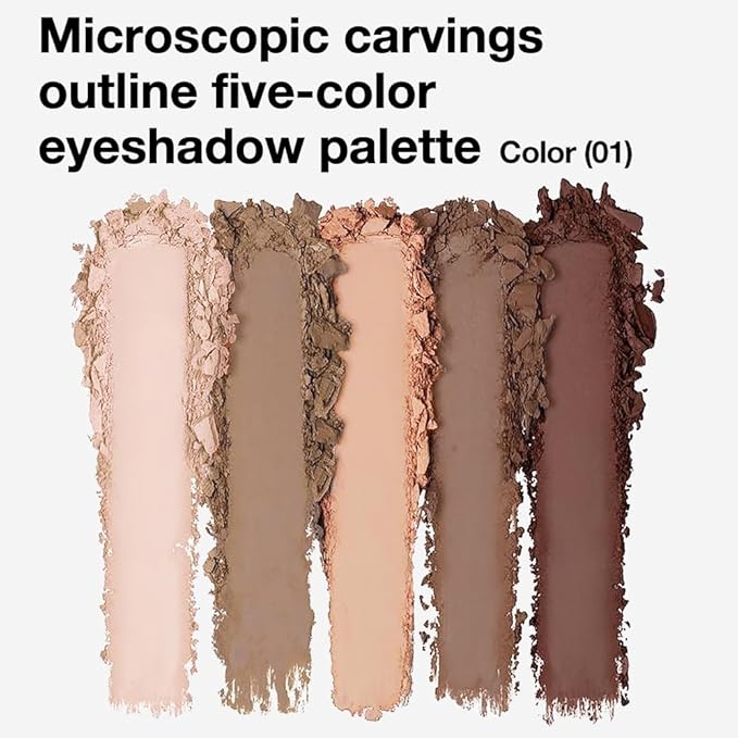 Nude Matte Eye shadow Palettes Makeup, 5 Cool Neutral Matte Eyeshades – Off White, Beige, Light to Dark Brown – Velvety Finish Highly Pigmented Eye Shadow Palettes (01#, Pack of 1)