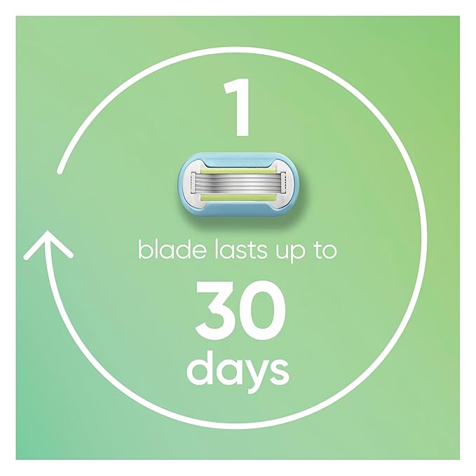 Gillette Venus Extra Smooth Women's Razor with Reusable Handle, 5 Blade Refills and Shower Holder