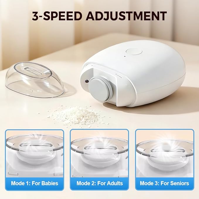 2026 New Universal Automatic Fingernail Grinder, USB Rechargeable Electric Nail Clipper with LED Light and 3 Speeds, 360° Silent Auto Fingernail Cutter and Polishing Trimmer, for Whole Family (2pcs)