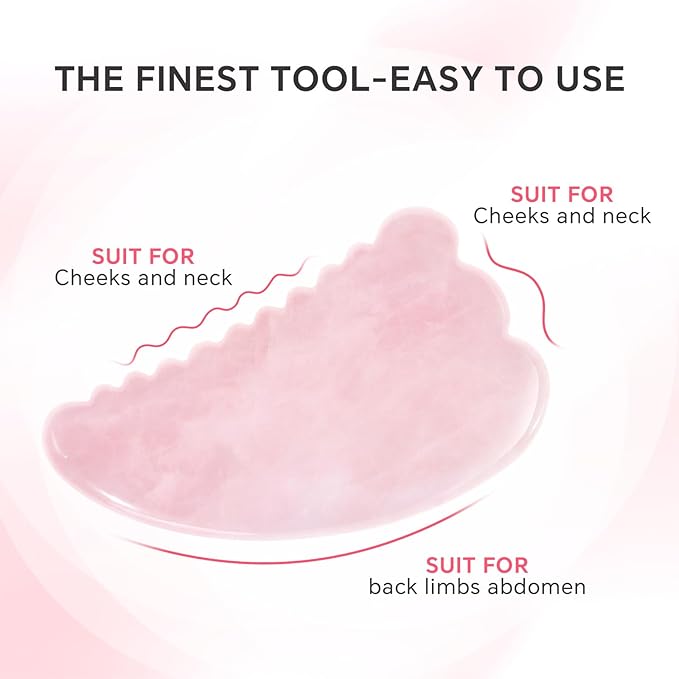 Jade Roller & Gua Sha Set, 4-Piece Facial Tool Kit for Glowing Skin, Anti-Aging, Puffiness & Wrinkles, Natural Jade Stone Face Massager for Lymphatic Drainage, Includes Eye Massager, Gift Ready