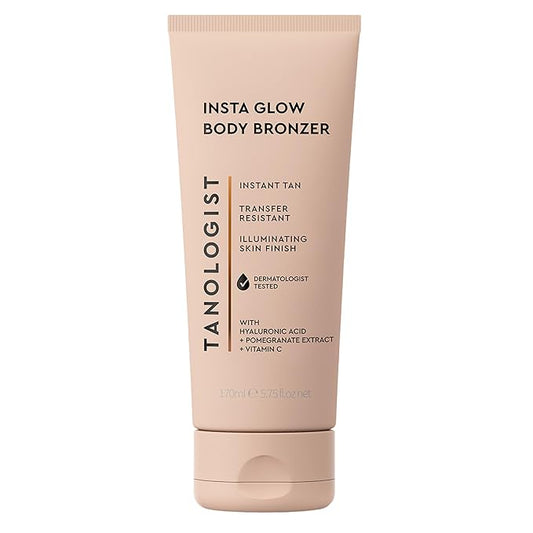 Tanologist Insta Glow Body Bronzer, Instant Illuminating Self-Tan, Hyaluronic Acid & Vitamin C, Streak-Free, Radiant Finish For All Skin Tones, 5.75 fl oz/170 ml Tube