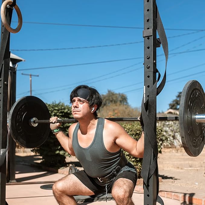 BESTHLS Power Rack Attachment Steel J Hooks 3x3 inches 5/8 inch 800lb (Pair)