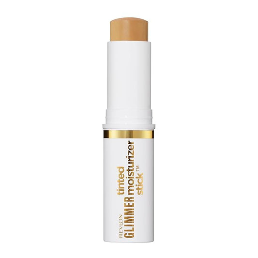 Revlon Glimmer Tinted Moisturizer Stick for Face, Lightweight Foundation, Hydrating Skincare-Infused Makeup, 140 140, 0.31 oz