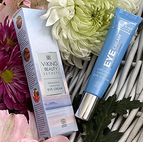 Viking Beauty Secrets Eye Cream - Hyaluronic Acid and Nordic Berry Infused Eye Cream - Under Eye Cream for Reducing Dark Circles and Fine Lines - Hydrating Eye Cream for Daily Use