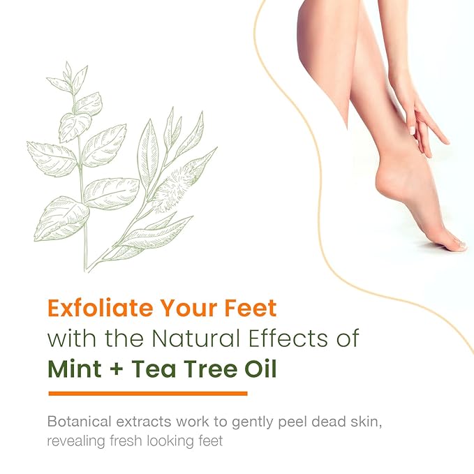 Mint & Tea Tree Foot Masks Moisturizing Socks - Soften Dry Cracked Feet, Removes Dead Skin Cells - Dermatologist Tested, Cruelty Free Korean Skin Care For All Skin Types - 3 Pairs