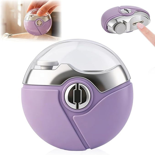 2026 Upgraded Electric Nail Clipper, 3 in 1 Electric Polishing Automatic Nail Clippers, Multi-Functional Electric Nail Trimmer with 2 Adjustable Speeds, Nail Trimmer for Seniors, Adults (Purple)