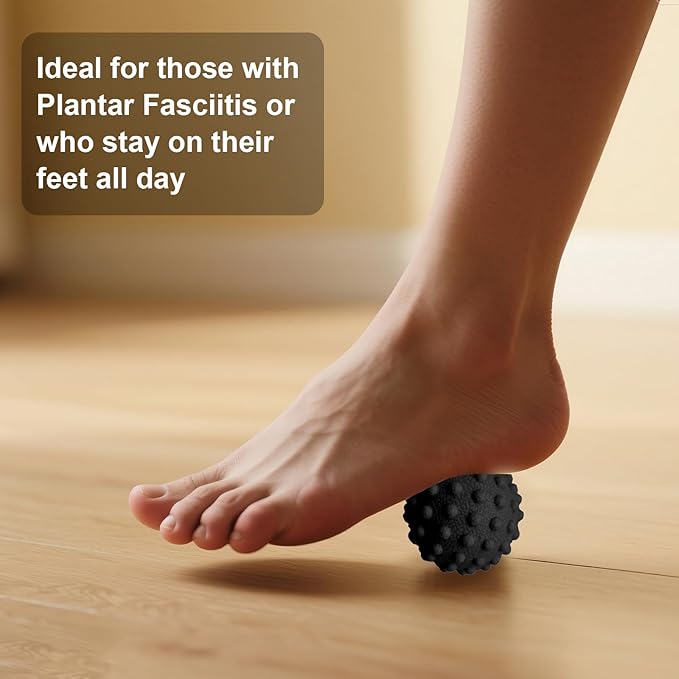 3PCS Firm Massage Lacrosse Balls for Myofascial Release, Muscle Knots, Trigger Point Therapy, Yoga Deep Tissue Massage, Pain Relieve from Plantar Fasciitis, Muscle Soreness Massager Ball