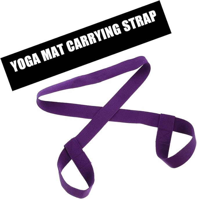 YARNOW 2Pcs Adjustable Yoga Mat Straps Set Sturdy Purple Yoga Mat Carrying Sling with Adjustable Buckle Multi-Function Accessory for Transport and Storage Suitable for Training and