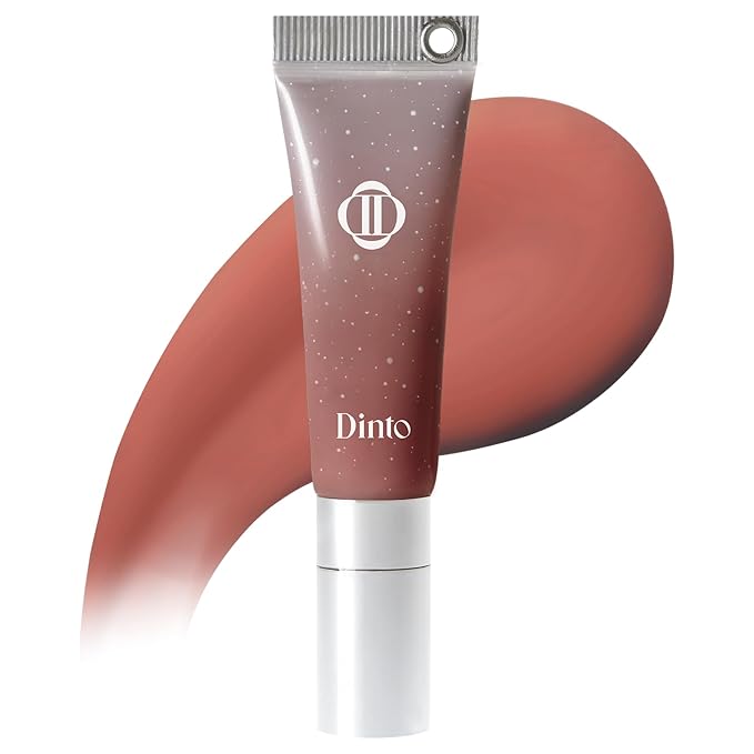 DINTO Frozen Lip Jelly - Icy Cool Plumping Lip Gloss with Metal Tip - High-Shine Non-Sticky Jelly Formula for Fuller, Juicy Lips - Vegan & Cruelty-Free - 0.34 fl oz - Shade 377 Reindeer