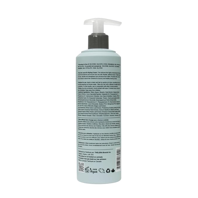 CURLOOK Wavy Hair Styling Cream | Silicone Free - 400ml - Transforms hair into soft, flexible and defined waves