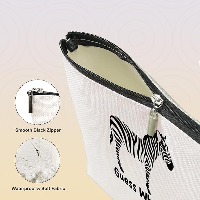 VICBOU Funny Zebras Makeup Bag Zebra Gifts for Women Zebra Supplies Accessories Cute Cosmetic Bag for Girls Daughter Animal Zebras Lovers Sister Best Friends Christmas Mothers Day Birthday Gifts