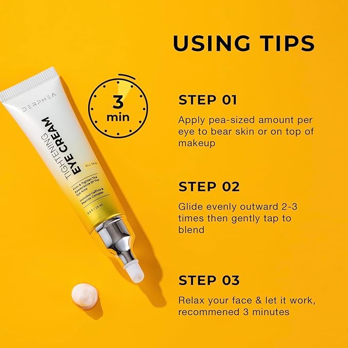 DERPHEA Instant Under-Eye-bag Tightening Cream: Temporary Eye Bags Tightener and Remover for Men & Women 50+ - Rapid Eye Puffiness Reducer, Wrinkle Smoothing & Lifting, Firming Treatment Cream, 0.5 oz
