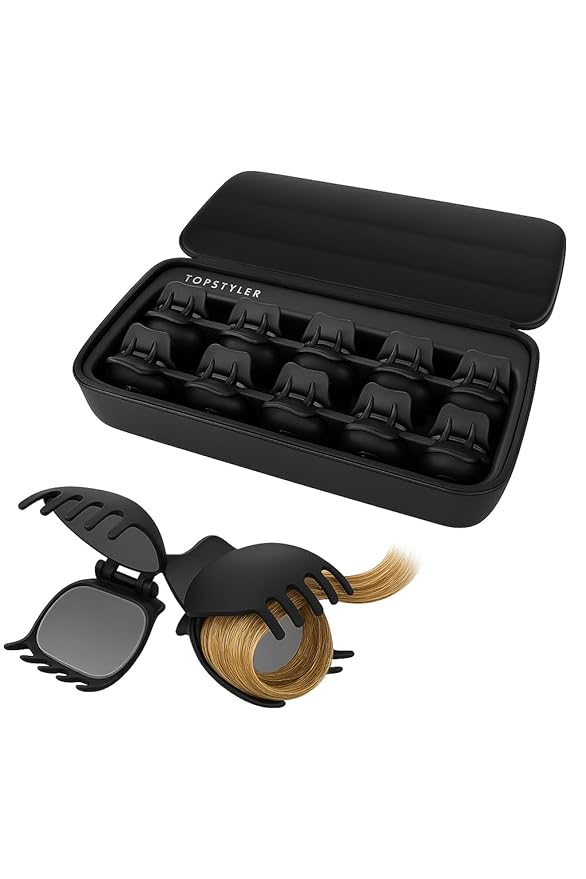TopStyler Heated Ceramic Styling Shells – Professional Hair Curler & Wave Styler with 10 Ceramic Shells, Heat-Resistant Case & Clips for Long-Lasting Curls, Waves & Volume