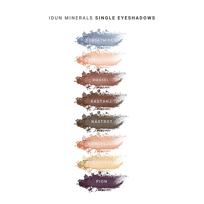 IDUN Minerals Mineral Single Eyeshadow for women - Shimmery Shades To Matte Tones - Ensure A Color-True, Pigmented And Crease-Resistant Result - Nstrot, Brownish Green, 0.12 Ounce