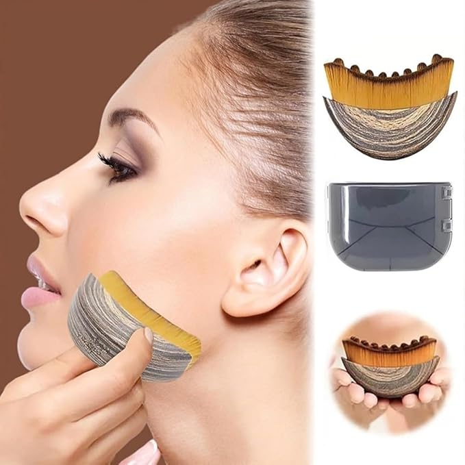 JBSZTH 2-Pack Lymphatic Contour Face Brush, Lymphatic Drainage & Contour Face Massage Brush Set for Gua Sha, Puffiness Reduction, Glowing Skin, Gentle Daily Facial and Body Massage Tool