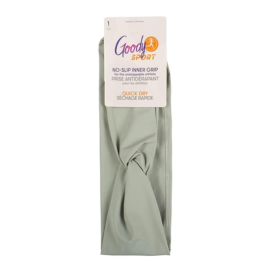 Goody Sport Lycra Head Wrap - 1Ct, Green, Quick-Dry Headbands for Women & Men, Versatile Hair Accessories with Sport-Level Grip, All Hair Types