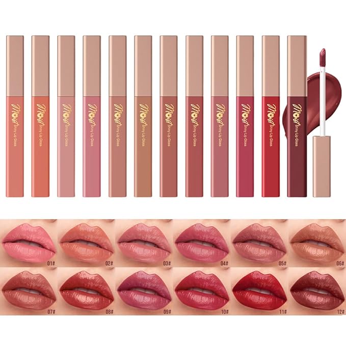 Lip Stain Hydrating High Shine – Lightweight Non-Sticky Glossy Lip Tint, Mirror Shine Moisturizing Lip Makeup for Plump & Full Lips, Long-Lasting Rich Color Lip Glaze, Soft Smooth Lip Gloss 09#