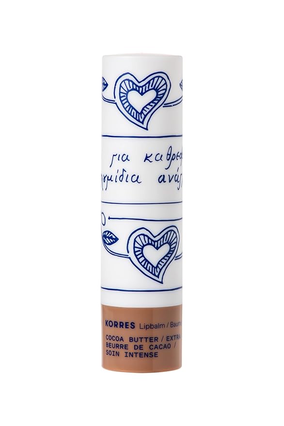 KORRES Lip Butter Stick Cocoa Butter Hydrating Lip Balm with Greek Hypericum Balsam Oil, Moisturizing & Subtle Tint for Soft Lips, Lip Care for Women & Men, 0.17 oz