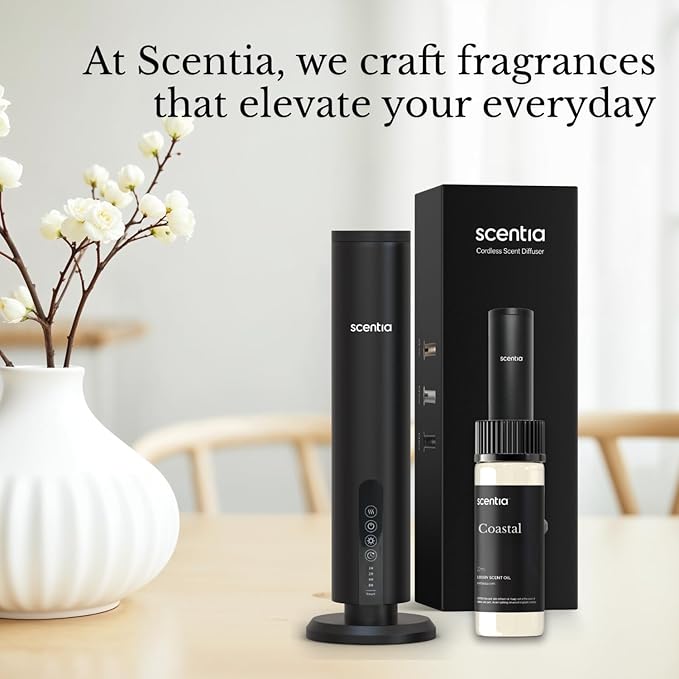 Scentia Coastal Fragrance Oil Inspired by a 5‑Star Iconic Retreat - Lemon Bergamot & Sea Breeze Scent – 20 mL Aromatherapy Diffuser Oil for Ultrasonic & Waterless Diffusers, Made in USA