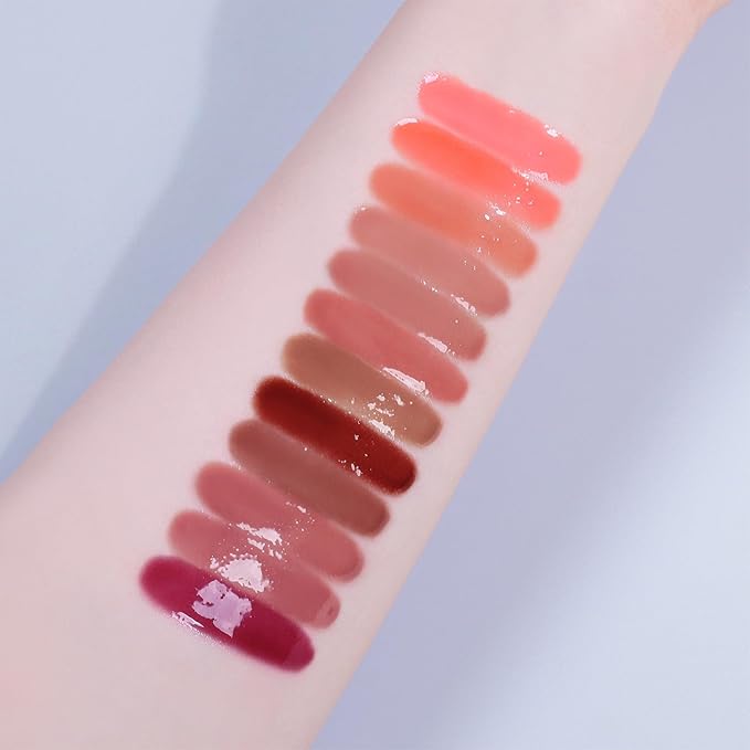 DINTO Frozen Lip Jelly - Icy Cool Plumping Lip Gloss with Metal Tip - High-Shine Non-Sticky Jelly Formula for Fuller, Juicy Lips - Vegan & Cruelty-Free - 0.34 fl oz - Shade 377 Reindeer