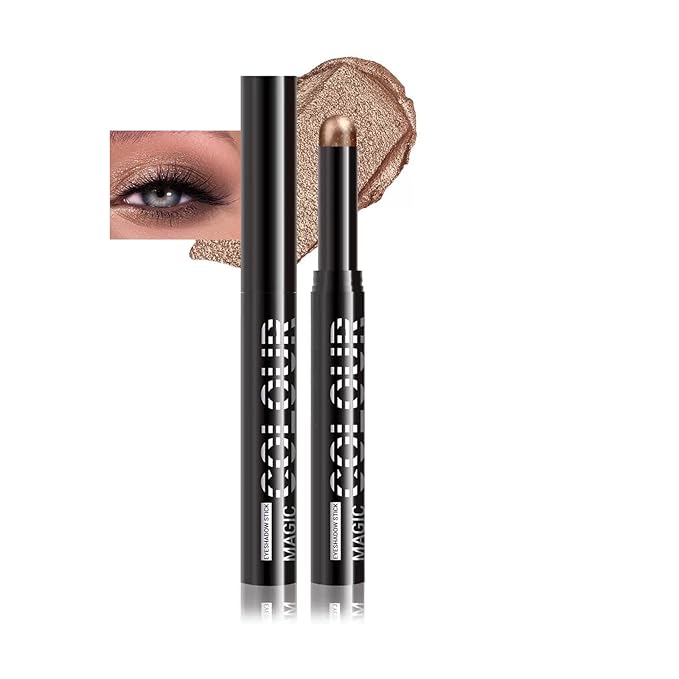 Nude Neatural Eyeshadow Stick Long-Lasting Waterproof Eye Brightener Pencil Blendable High Pigmented Eyeliner for Women (07# Nude Neatural)