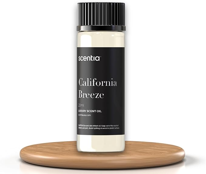 Scentia Diffuser Oil Inspired by The Delano Beach Club Hotel Scent - 20 mL 0.67 fl oz - Essential Oil Blend Orange, Green Tea & Jasmine for Aromatherapy Diffusers - California Breeze