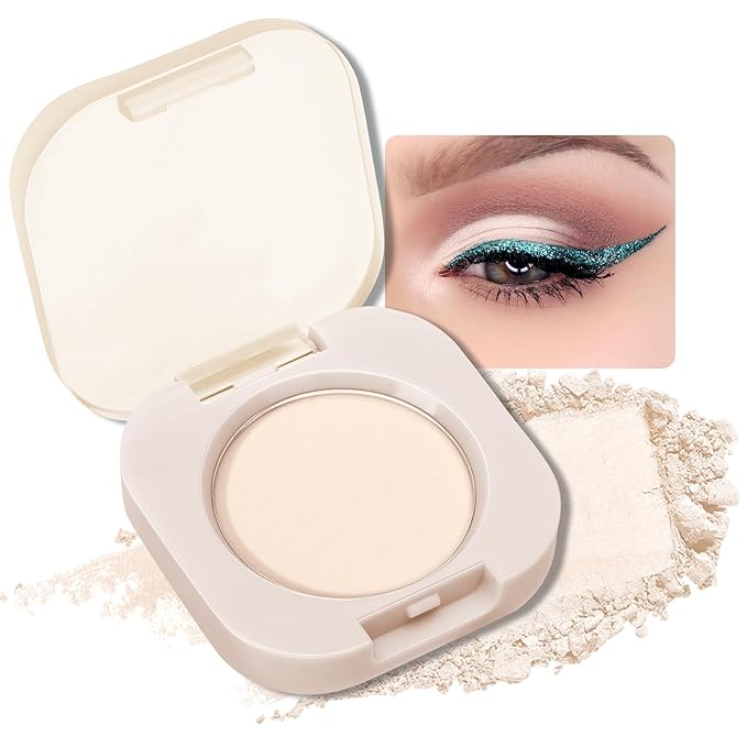 Single Matte Eyeshadow Palette, Moonlight White Eye Shadow Makeup for Women, Smooth Eye-Shadow Powder with Lightweight & Blendable Formula for Daily Eye Shadow Palette Fairy Makeup #01