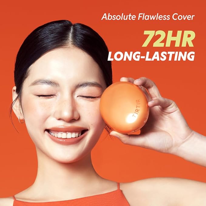 [*Mini Size*] TIRTIR Mask Fit Ai Filter Cushion Foundation | AI-Like Semi-Matte Finish - Up to 72-Hour Medium to Full Coverage Korean BB Cushion Make up Beauty, #49N Deep Chestnut, 0.15 Fl Oz