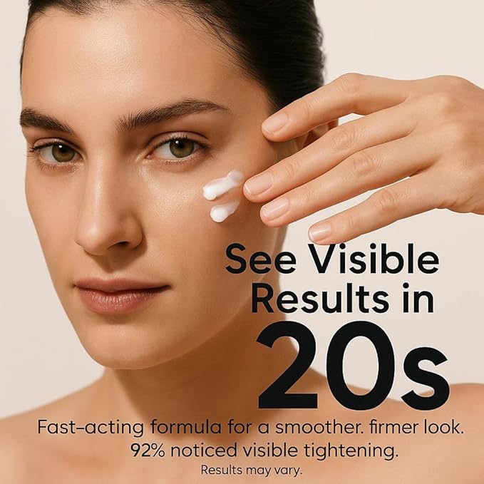 SUNHQXM 20S Instant Eye Lift Cream, Instantly Firms the Eye Area, Smooths Wrinkles, Reduces Puffiness & Under-Eye Bags – Dual Firming Action with Long-Lasting Results – 30ml/1 OZ (Unscented)