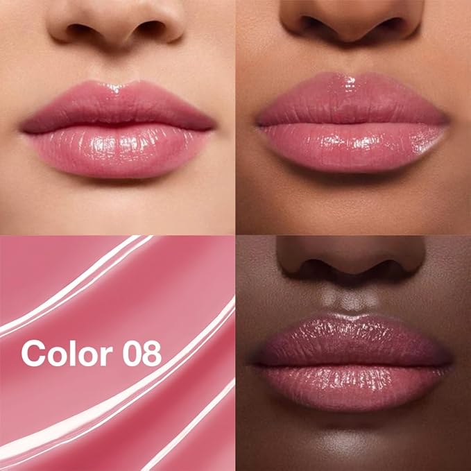 HHLTOH 1Pcs Tinted Lip Balm Moisturizing Lipstick – Waterproof Hydrating Matte Lip Balm for Women, Creamy Natural Color Stain for Dry Lips, Soft Matte Finish with Subtle Scent (#08 Alluring Pink)