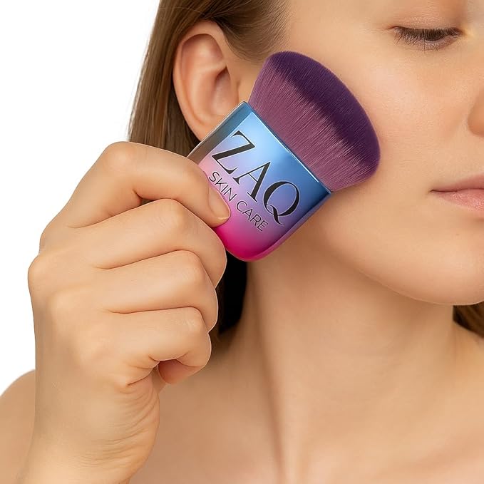 ZAQ UltraBlend Kabuki Brush: Seamless Liquid Foundation and Powder Blending