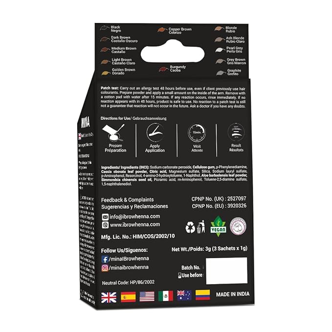 MinaiBrow Black Natural Spot Coloring