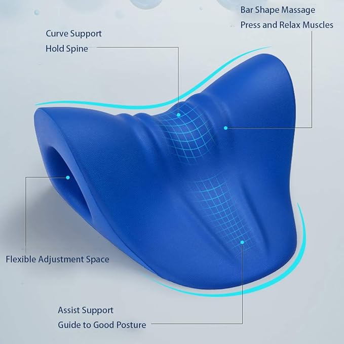 RESTCLOUD Neck and Shoulder Relaxer, Cervical Traction Device for TMJ Pain Relief and Cervical Spine Alignment, Chiropractic Pillow Neck Stretcher