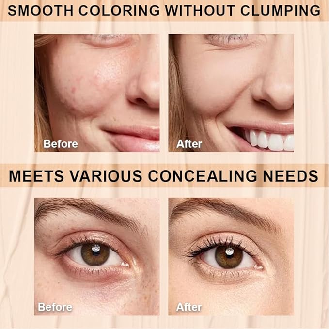 Multi-Use Concealer Sticks Contour Pencils, Light Medium Natural Beige Cream Eyeliner Pen, Matte Finish for Under Eye, Dark Circles, Conceal Blemish,Freckle,Aging Spot,Acne,Freckle, with Sharpener