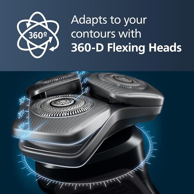 Philips Norelco Shaver Series 9400 Wet and Dry Electric Shaver, with Lift and Cut Shaving System and SenseIQ Technology, Pop-up Trimmer, Model S9606/80