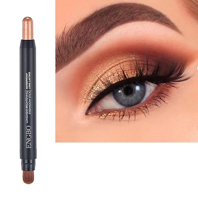 Generic ENGBO Double-Sided Eyeshadow Pencil, Matte & Pearl Shades, Long-Lasting Color (4), 1.21 Ounce (Pack of 1)