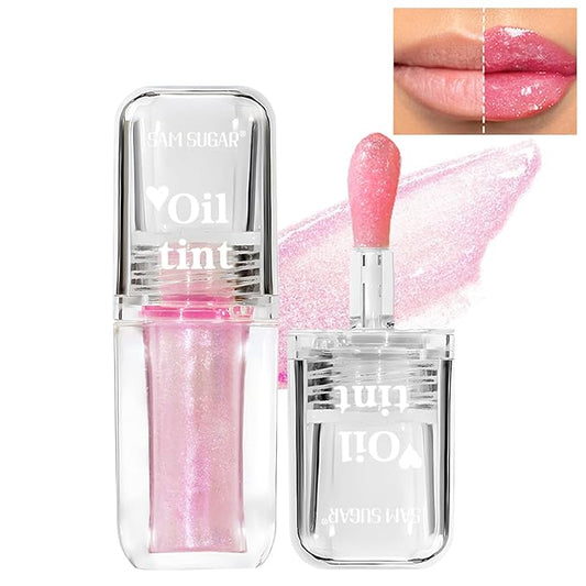 Plumping Lip Oil Tint,Moisturizing Transparent Color Changing Lip Plumping