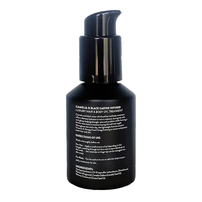 Watermans Hair Growth Oil for Scalp & Hair Strengthening, Dual-Use Hair & Body Hydration Oil, Nourishing Lightweight Formula for Thicker, Healthier Hair, 2.03 fl oz