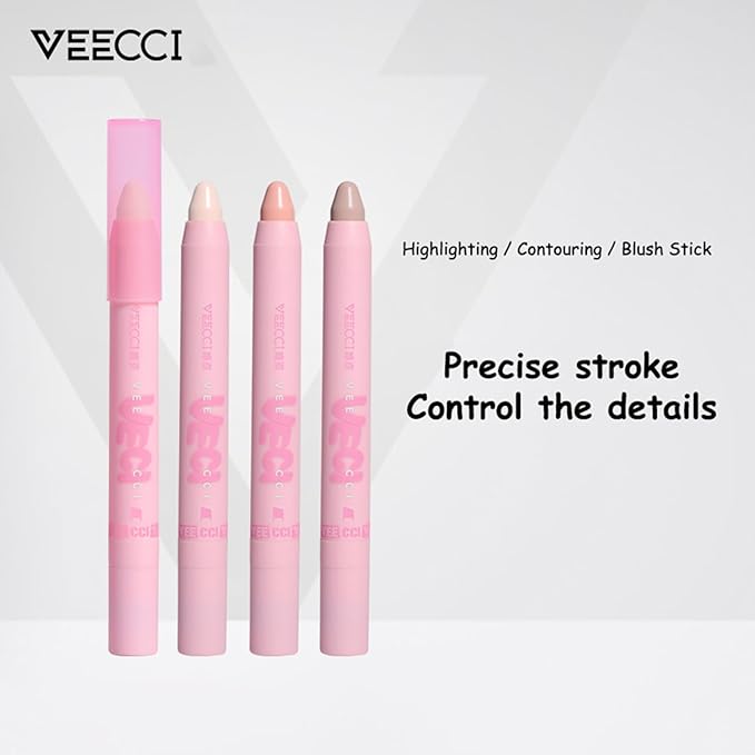 Blush Stick - Precise Makeup Stick with Brush, & Concealer