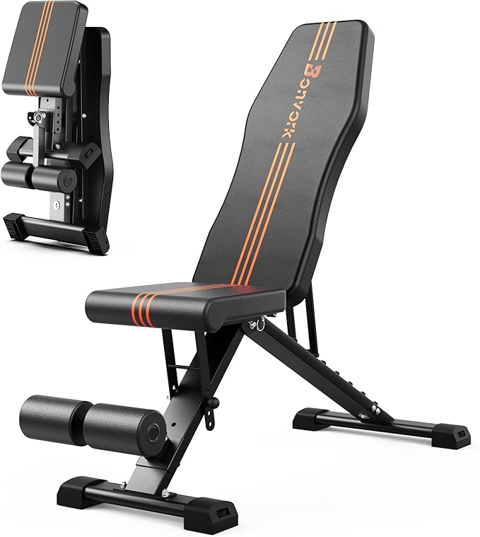 700-880LBS Adjustable Weight Bench - Bonvork Foldable Workout 80 X 40MM Heavy