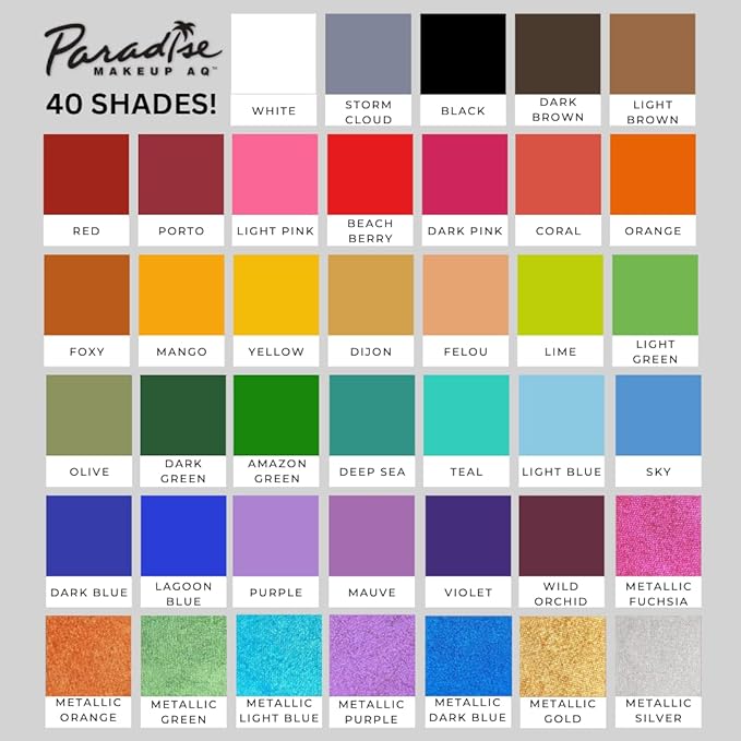Mehron Makeup Paradise Makeup AQ Pro Size | Stage & Screen Performance, Face & Body Painting, Beauty, Cosplay, and Halloween | Water Activated Face Paint, Body Paint 1.4 oz (40 g) - Deep Sea