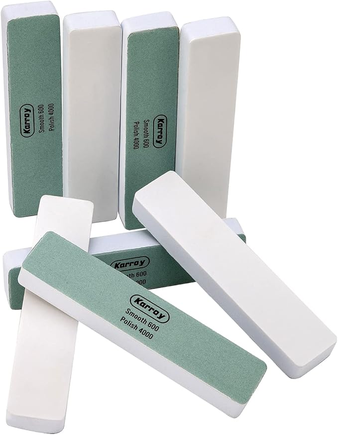 Nail Files and Buffers for Natural Nails Smooth and Polish Gel Surface Manicure Tools 2-Sided 8pcs 600/4000 Grit (C-Cuboid)
