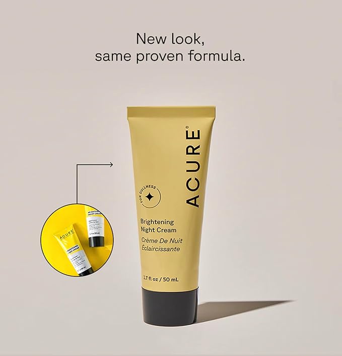 Acure Brightening Day & Night Cream Set – Hydrating & Radiance-Boosting Moisturizers for Even Skin Tone & Smooth Texture, Vegan, 1.7 Fl Oz Each