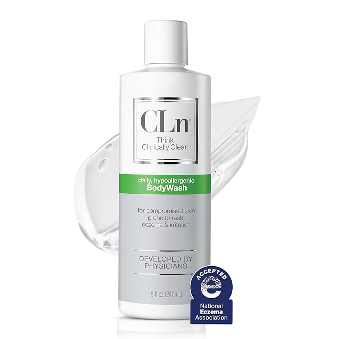 CLn® BodyWash –Non-Drying Body Wash, For Compromised Skin Prone to Eczema, Dermatitis, Rash & Hidradenitis Suppurativa, Fragrance-Free & Paraben-Free, 8 fl oz.