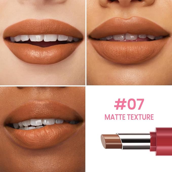 HHLTOH Honey Lipstick Tinted Lip Balm - Matte Tint Cream Lipsticks for All Skin Tones, Hydrating Lip Stain, Can be Buildable Blendable Nourishing Moisturizing Suitable for Women to Every Day Makeup 07